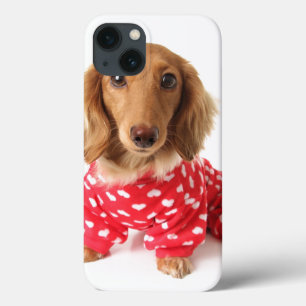 Dachshund Puppy Wearing Valentijns outfit Case-Mate iPhone Case