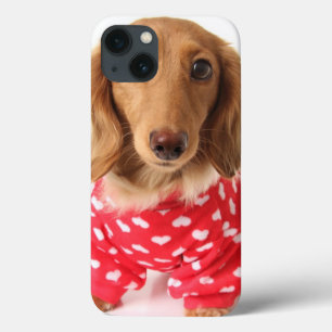 Dachshund Puppy Wearing Valentijns outfit Case-Mate iPhone Case