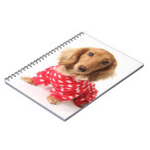 Dachshund Puppy Wearing Valentijns outfit Notitieboek (Linkerzijde)