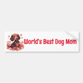 Dachshund Puppy World's beste hond mama Bumpersticker