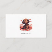 Dachshund Puppys Dog Breeder Visitekaartje (Achterkant)