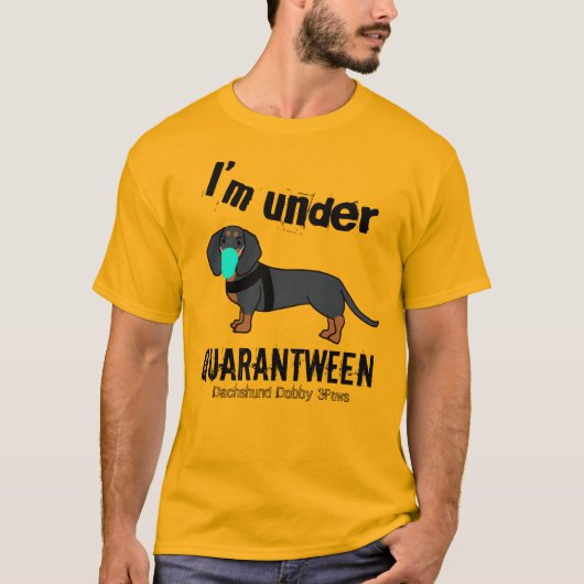 Dachshund QuarantWeen T-shirt (Voorkant)