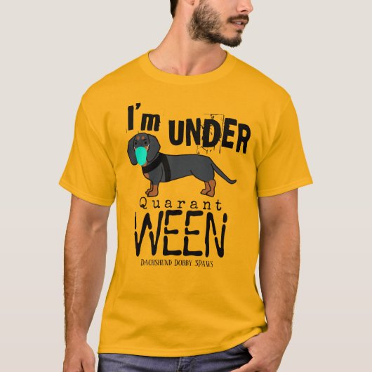 Dachshund QuarantWeen T-shirt (Voorkant)