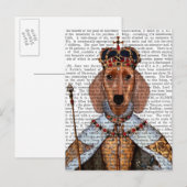 Dachshund Queen 2 Briefkaart (Voorkant / Achterkant)
