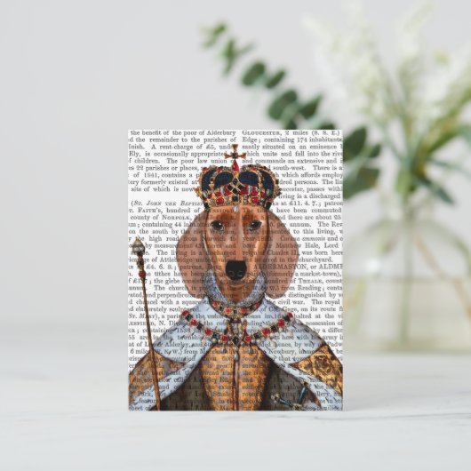 Dachshund Queen 2 Briefkaart (Staand voorkant)