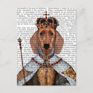 Dachshund Queen 2 Briefkaart