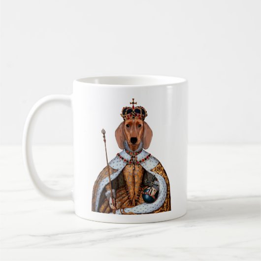 Dachshund Queen 2 Koffiemok (Links)