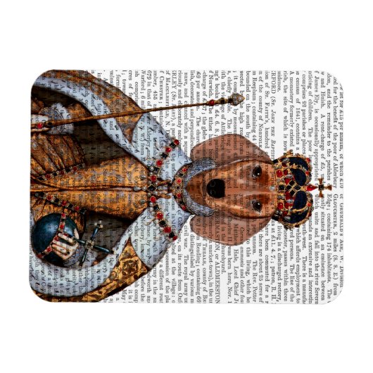 Dachshund Queen 2 Magneet (Horizontaal)