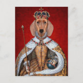 Dachshund Queen Briefkaart (Voorkant)