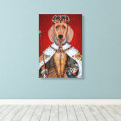 Dachshund Queen Canvas Afdruk (Insitu (Houten vloer))
