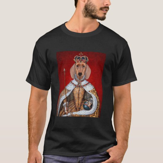 Dachshund Queen T-shirt (Voorkant)