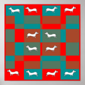 Dachshund Quilt Poster (Voorkant)