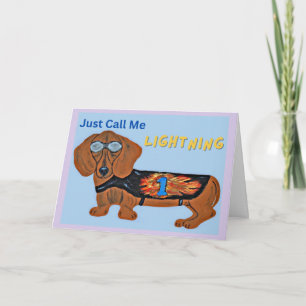 Dachshund Racehond NOEM ME MAAR BLIXEM! Kaart