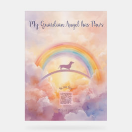 Dachshund Rainbow Bridge Acrylic Memorial Sign Acryl Bord