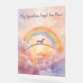 Dachshund Rainbow Bridge Acrylic Memorial Sign Acryl Bord (Hoek)