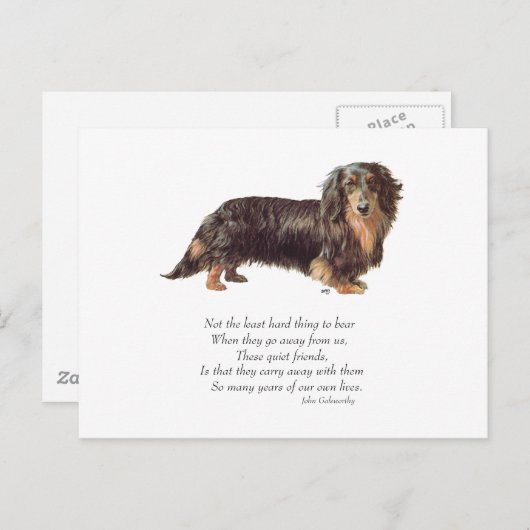 Dachshund Rainbow Bridge Briefkaart (Voorkant / Achterkant)