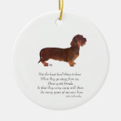 Dachshund Rainbow Bridge Keramisch Ornament (Voorkant)