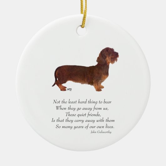 Dachshund Rainbow Bridge Keramisch Ornament (Voorkant)