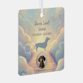 Dachshund Rainbow Bridge Memorial Ornament (Voorkant Rechts)