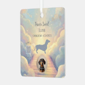 Dachshund Rainbow Bridge Memorial Ornament (Voorkant links)