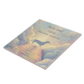 Dachshund Rainbow Bridge Memorial Tile with Music Tegeltje (Zijkant)