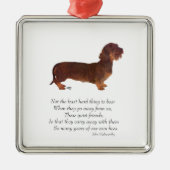 Dachshund Rainbow Bridge Metalen Ornament (Voorkant)