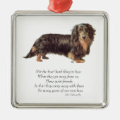 Dachshund Rainbow Bridge Metalen Ornament (Voorkant)
