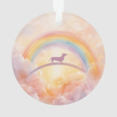 Dachshund Rainbow Bridge Ornament – Music (achterkant)