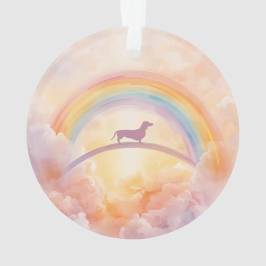 Dachshund Rainbow Bridge Ornament – Music (achterkant)