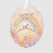 Dachshund Rainbow Bridge Ornament – Music (voorkant)