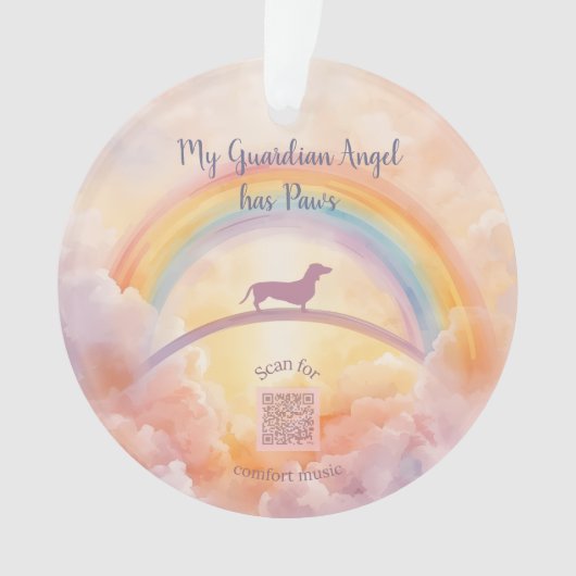 Dachshund Rainbow Bridge Ornament – Music (voorkant)