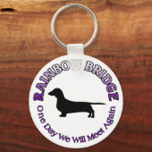 DACHSHUND RAINBOW BRIDGE SLEUTELHANGER (Voorkant)