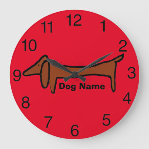 Dachshund, Red Clock, geef naam uit Grote Klok