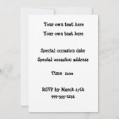 Dachshund Red en White Party Invitation Kaart (Achterkant)