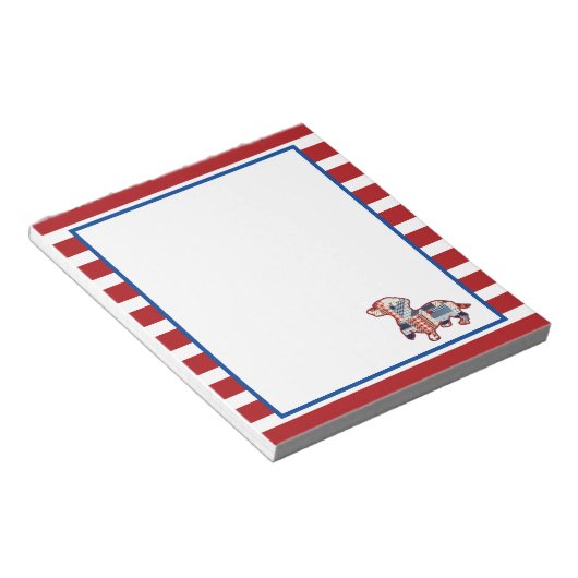 Dachshund Red, White en Blue Notitieblok (Schuin)