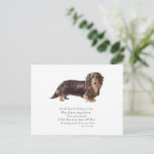 Dachshund Regenboogbrug Briefkaart (Staand voorkant)