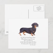 Dachshund Regenboogbrug Briefkaart (Voorkant / Achterkant)