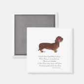 Dachshund Regenboogbrug Magneet (Voorkant / Achterkant)