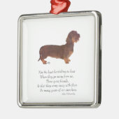 Dachshund Regenboogbrug Metalen Ornament (Links)