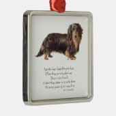 Dachshund Regenboogbrug Metalen Ornament (Rechts)