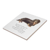 Dachshund Regenboogbrug Tegeltje (Zijkant)