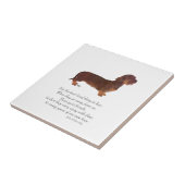 Dachshund Regenboogbrug Tegeltje (Zijkant)