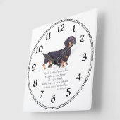 Dachshund Regenboogbrug Vierkante Klok (Hoek)