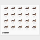Dachshund Regenboogbrug Vierkante Sticker (Vel)