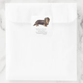 Dachshund Regenboogbrug Vierkante Sticker (Tas)