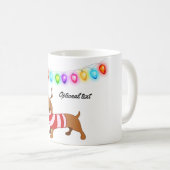 Dachshund Reindeer - Aangepast Mug Koffiemok (Voorkant rechts)