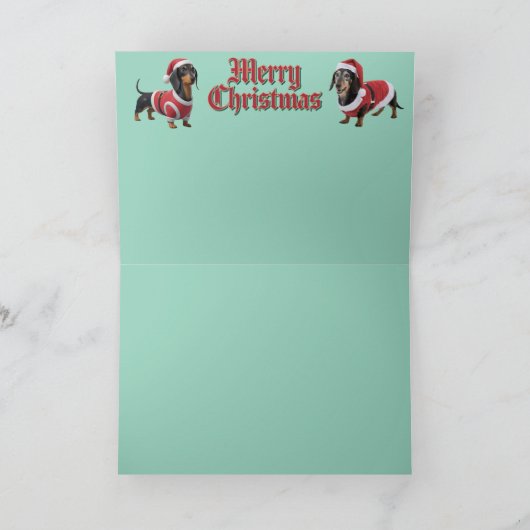 Dachshund Reindeer Kaart (Binnen)