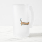 Dachshund Reindeer Matglas Bierpul (Voorkant rechts)