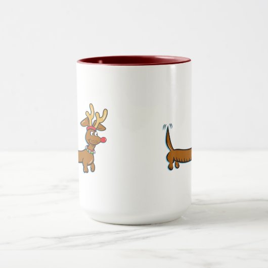 Dachshund Reindeer Mok (Midden)