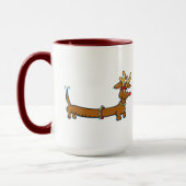 Dachshund Reindeer Mok (Links)
